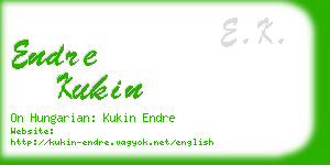 endre kukin business card